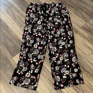 Loft wide leg floral pants